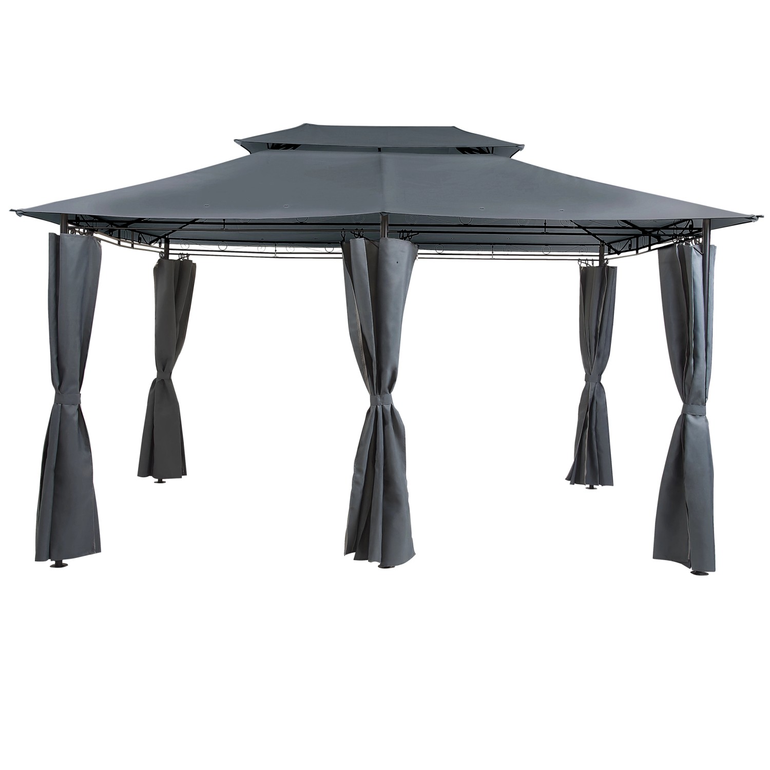 Beliani Pavillon COLOS Graphitgrau 300x400x300 günstig online kaufen