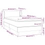 vidaXL Boxspringbett mit Matratze, schwarz, 80x200 cm, Stoff. Bett mit Maßen.
