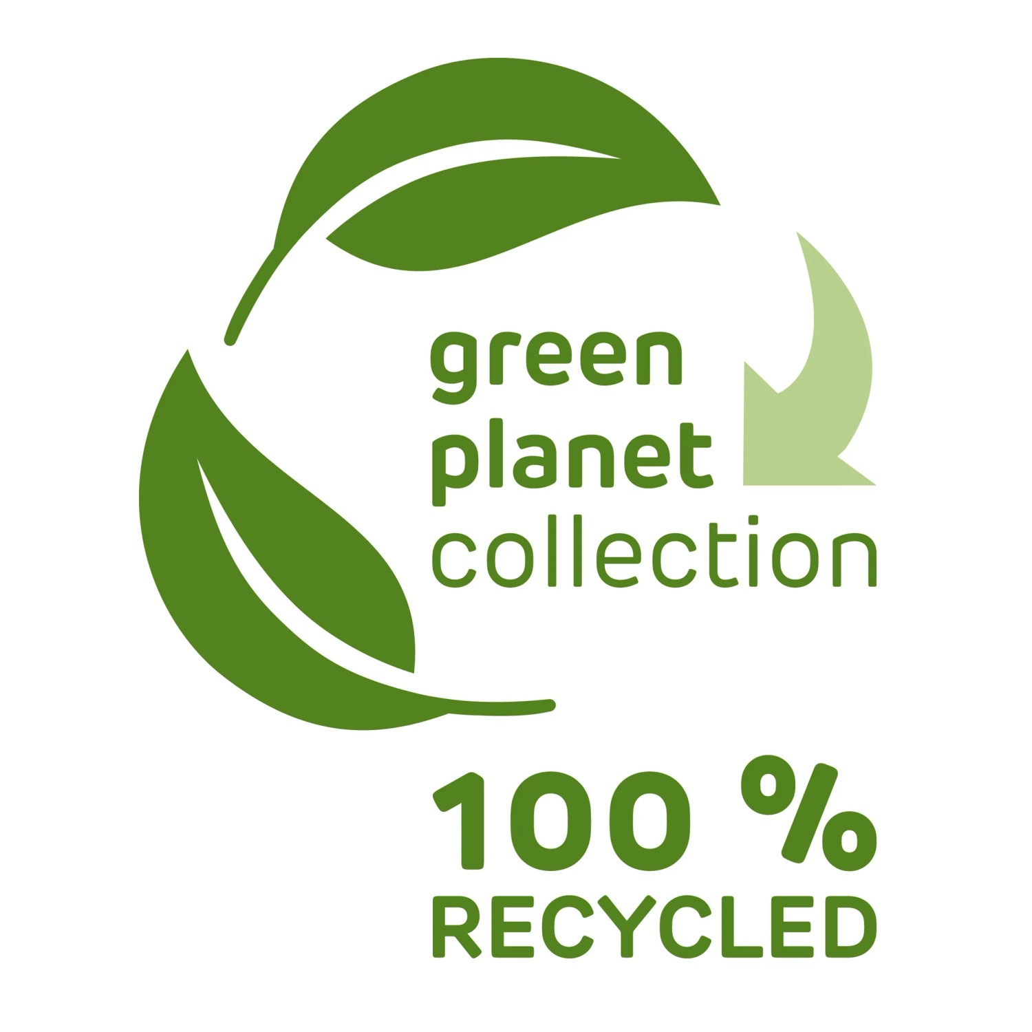 Logo: Green Planet Collection, 100% recycelt. Nachhaltige Regentonne.