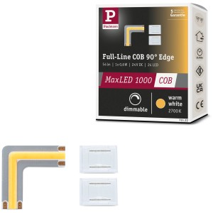 Paulmann MaxLED 1000 COB Edge 90° LED-Streifen Ecke mit Verbindern für eine lückenlose Installation.