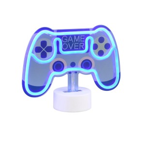 LED-Tischleuchte im Controller-Design mit blauer Beleuchtung. Gaming-Lampe.