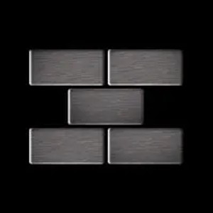 Gebürstete, graue Edelstahl Mosaikfliesen für Wand und Boden.