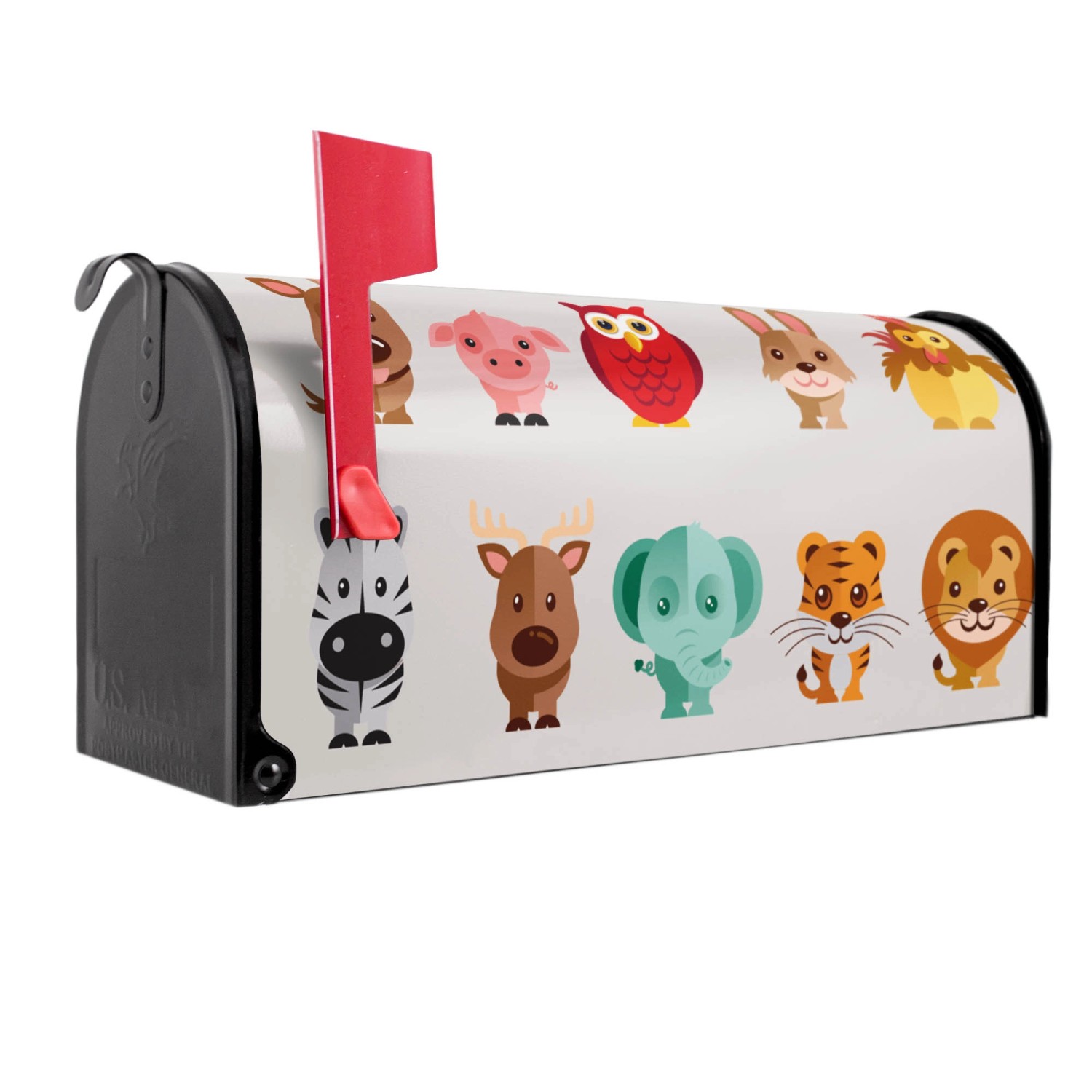 Banjado Amerikanischer Briefkasten Schwarz 48x22x16cm US Mailbox Letterbox günstig online kaufen