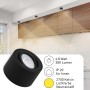 Oktaplex Lile Aufbauspot 3er Set, schwarz, dimmbar, warmweiß, für Lampen & Leuchten.