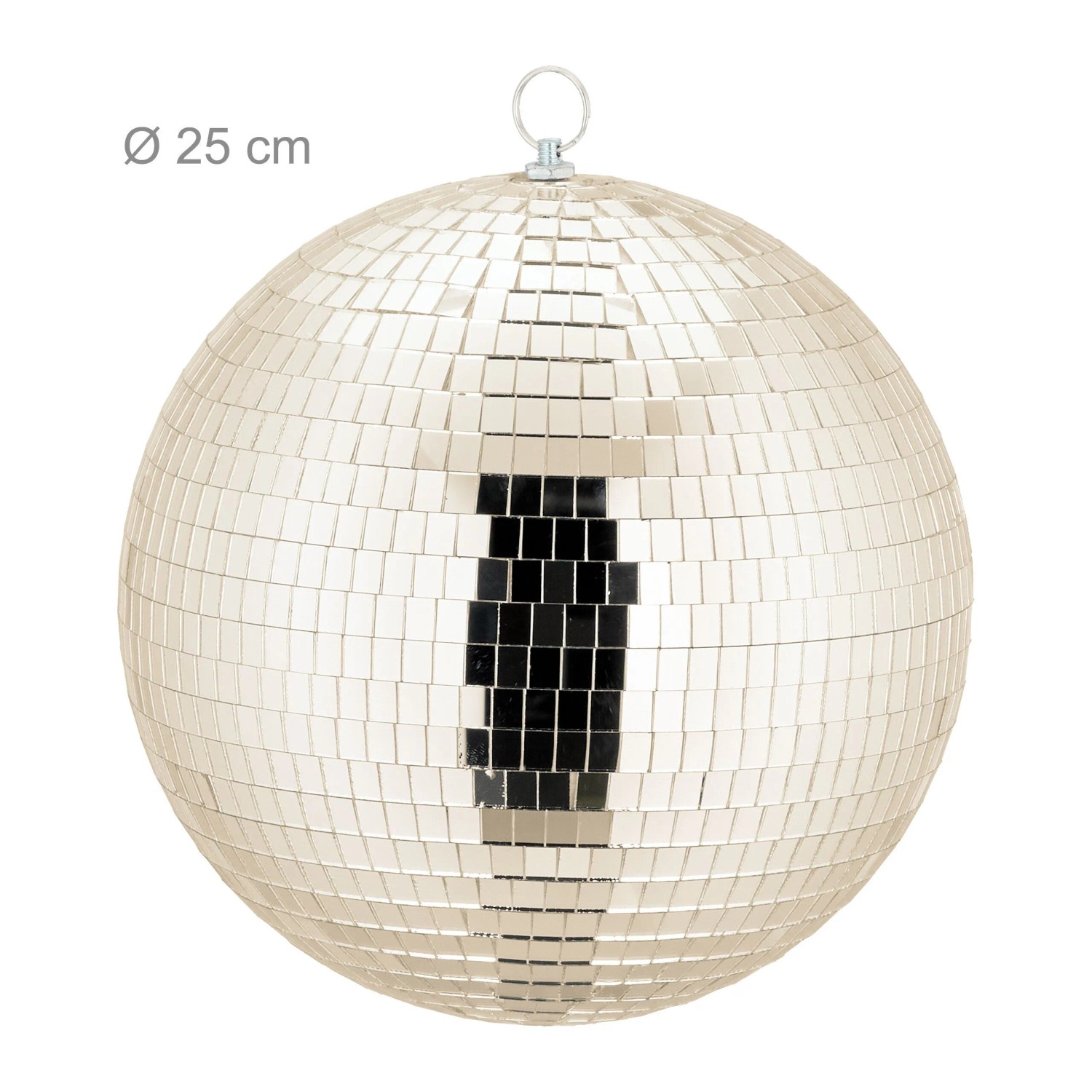 Relaxdays Discokugel Schaumstoff Glas Champagner Aufhängbar ø 25 cm_4
