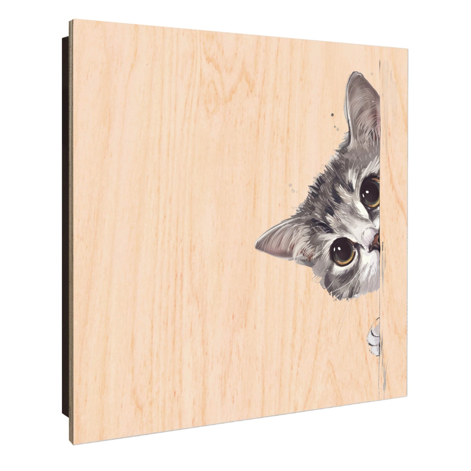 Banjado Großer Schlüsselkasten Holz 30x30cm Schwarz Scharnier Links 50 Hake günstig online kaufen