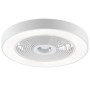 Weiße LED-Deckenleuchte Catania mit Ventilator, Ø 48,6 cm. Moderne Deckenlampe für Wohnräume.