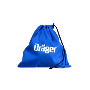Blauer Dräger Maskenbeutel aus Stoff für Atemschutzmasken. Schützt Vollmasken sicher vor Staub.