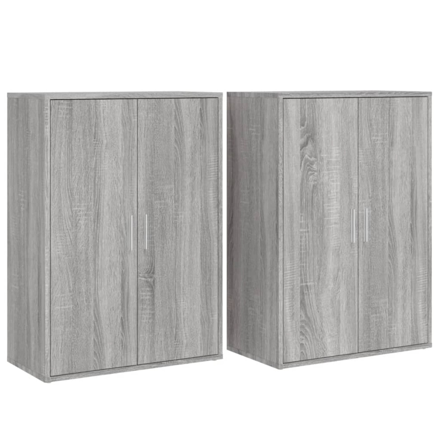 vidaXL Sideboards 2 Stk Grau Sonoma 60x31x84 cm Holzwerkstoff 3276572 günstig online kaufen