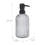 Relaxdays Seifenspender 3er Set Glas Transparent Nachfüllbar 19 x 9 x 7 cm_4