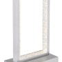 Moderne LED-Tischleuchte Samega von Globo aus Aluminium, matt. Dekorative Außenleuchte mit Touchdimmer.