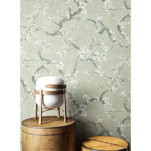 Newroom Vliestapete Ksenja Sage Kirschblüten Floral FSC®