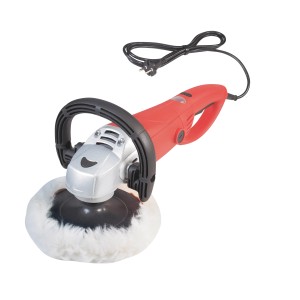 Rote Profi Poliermaschine 1600W mit Polierhaube für die Autopflege.