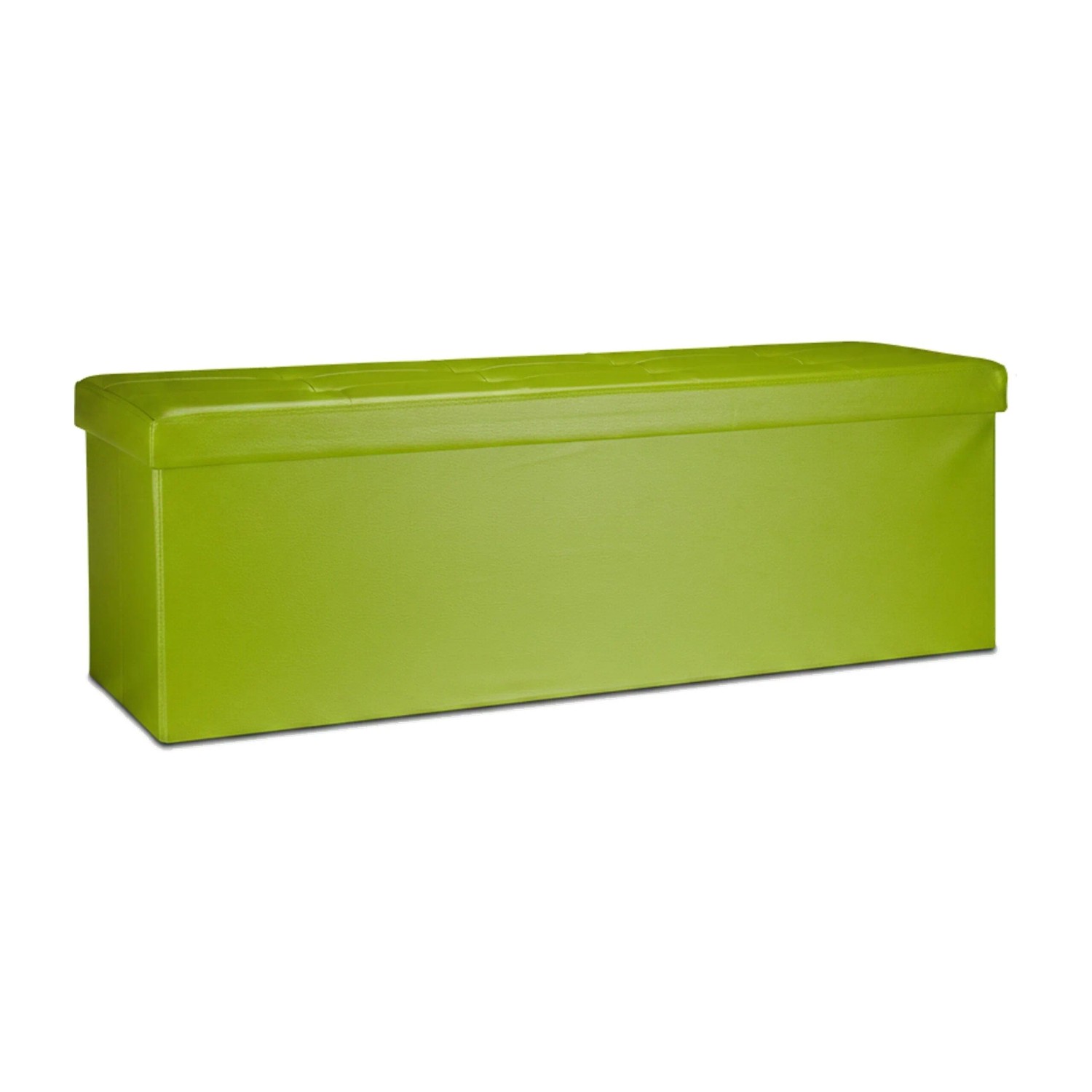 Relaxdays Sitzbank Kunstleder Grün Faltbar 38 cm x 114 cm x 38 cm 9,0 kg