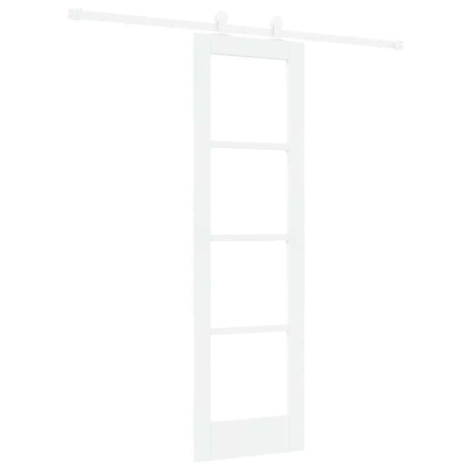 vidaXL Schiebetür ORKDAL Weiß 61 x 198,5 cm Massivholz Kiefer und Glas 3332042