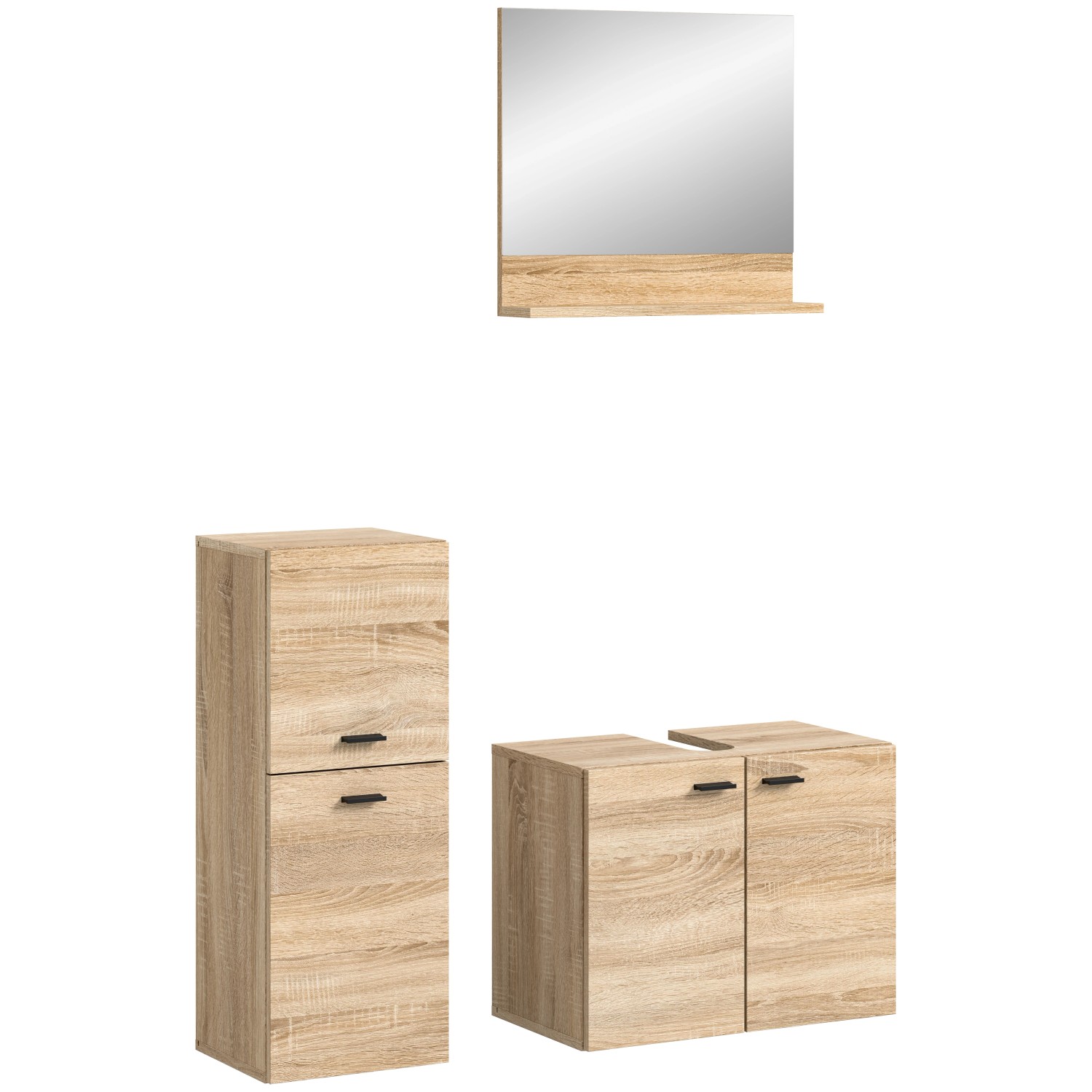 Badkombination Bodenstehend/Hängend 102 cm x 186 cm x 33 cm Sonoma Eiche 3- günstig online kaufen
