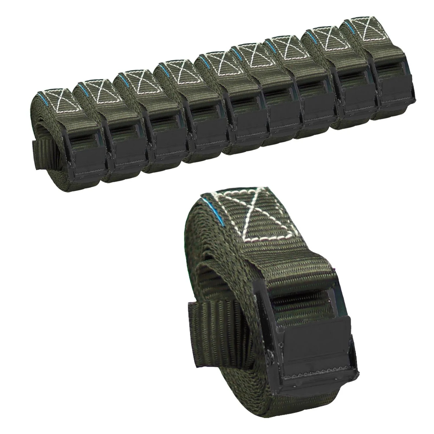 TRUTZHOLM 10x Profi Spanngurt Klemmschloss Auto 1 Teilig 2,5m 250 kg Anthrazit