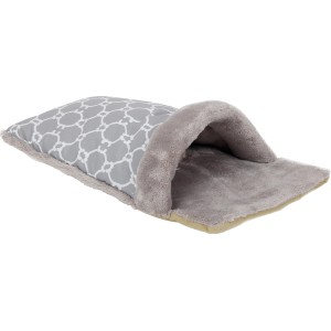 Grauer Heim Kuschelsack Flower, 67 cm, Katzenhöhle mit weichem Fleece.