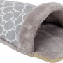Grauer Heim Kuschelsack Flower, 67 cm, Katzenhöhle mit weichem Fleece.