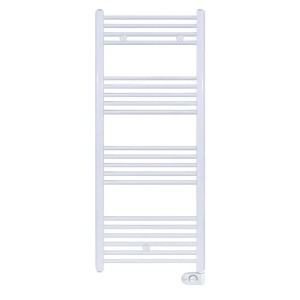 Belrad Elektrischer Badheizkörper mit Thermostat Weiß 1200x500 mm 695 W 230 V inkl. Befestigungsmaterial