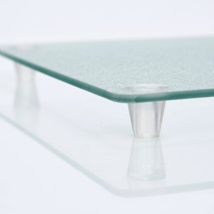 Zeller Glasschneideplatten-Set, 2-teilig, transparent, mit Füßen. Ideal als Schneidebretter oder Herdabdeckung.