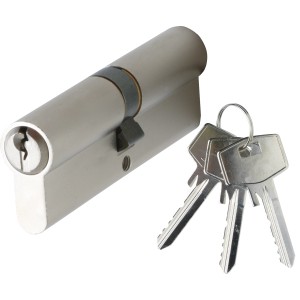 Profilzylinder 35/50 mit 3 Schlüsseln und Not- und Gefahrenfunktion.