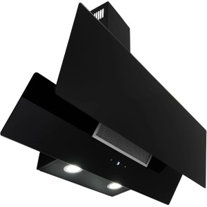 Respekta kopffreie Schräghaube CH-66038-90SAM, 90 cm, Schwarz, mit LED-Beleuchtung.