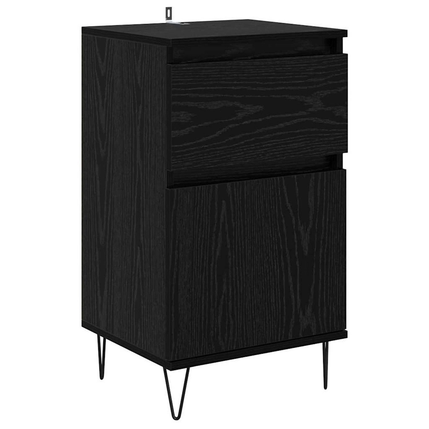 vidaXL Sideboard Schwarz Eichen-Optik 35 x 40 x 70 cm Holzwerkstoff 881761 günstig online kaufen
