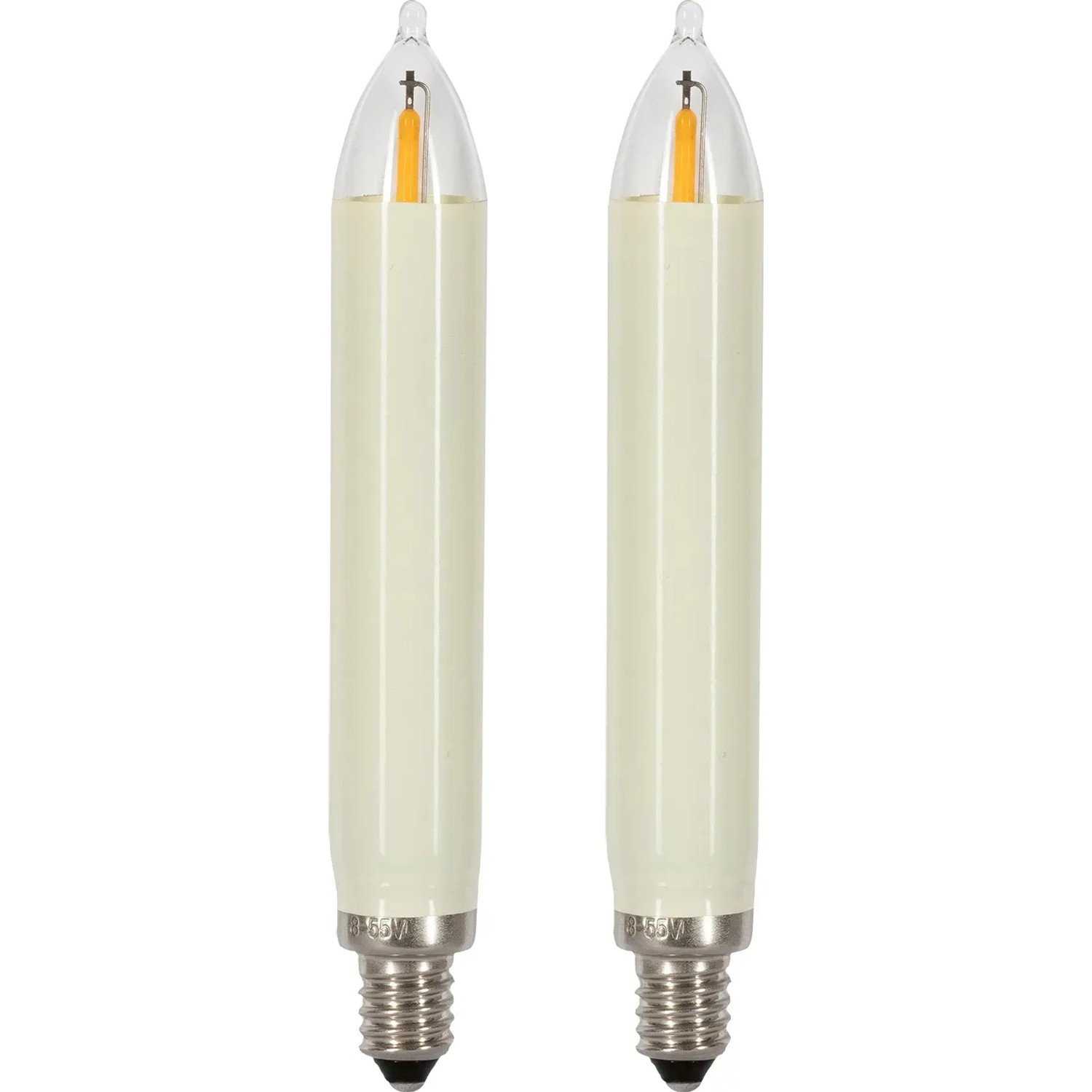 Saico Premium LED-Schaftkerze für 10-flammige Lichterbögen 2er-Blister