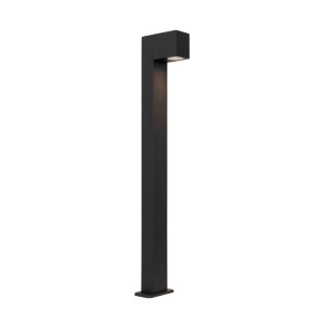 Schwarze, industrielle QAZQA Baleno Stehleuchte für den Außenbereich, 80 cm hoch.