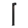 Schwarze, industrielle QAZQA Baleno Stehleuchte für den Außenbereich, 80 cm hoch.