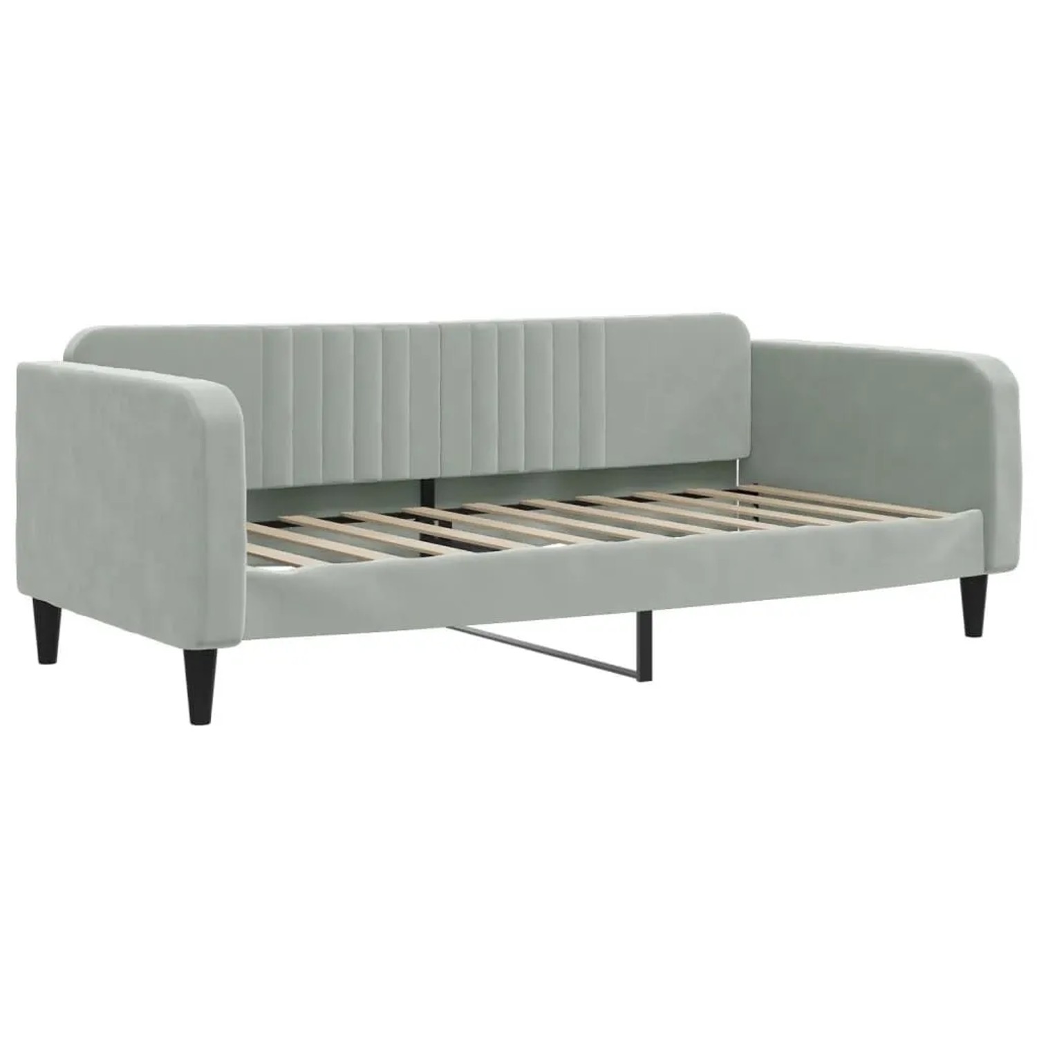 vidaXL Tagesbett Hellgrau 100x190 cm Samt 354104