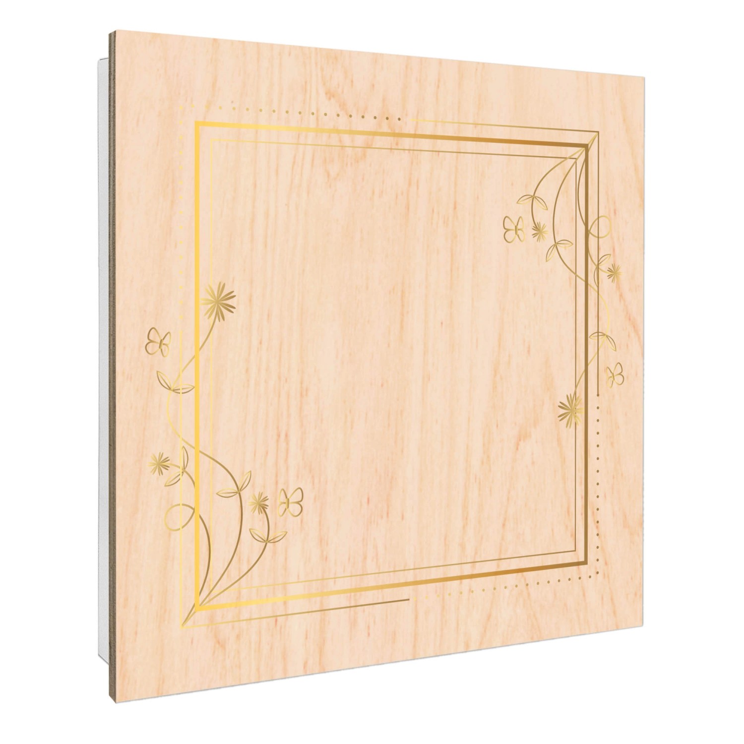 Banjado Schlüsselkasten mit Holzfront 30x30cm Weiß Scharnier Links 50 Haken günstig online kaufen