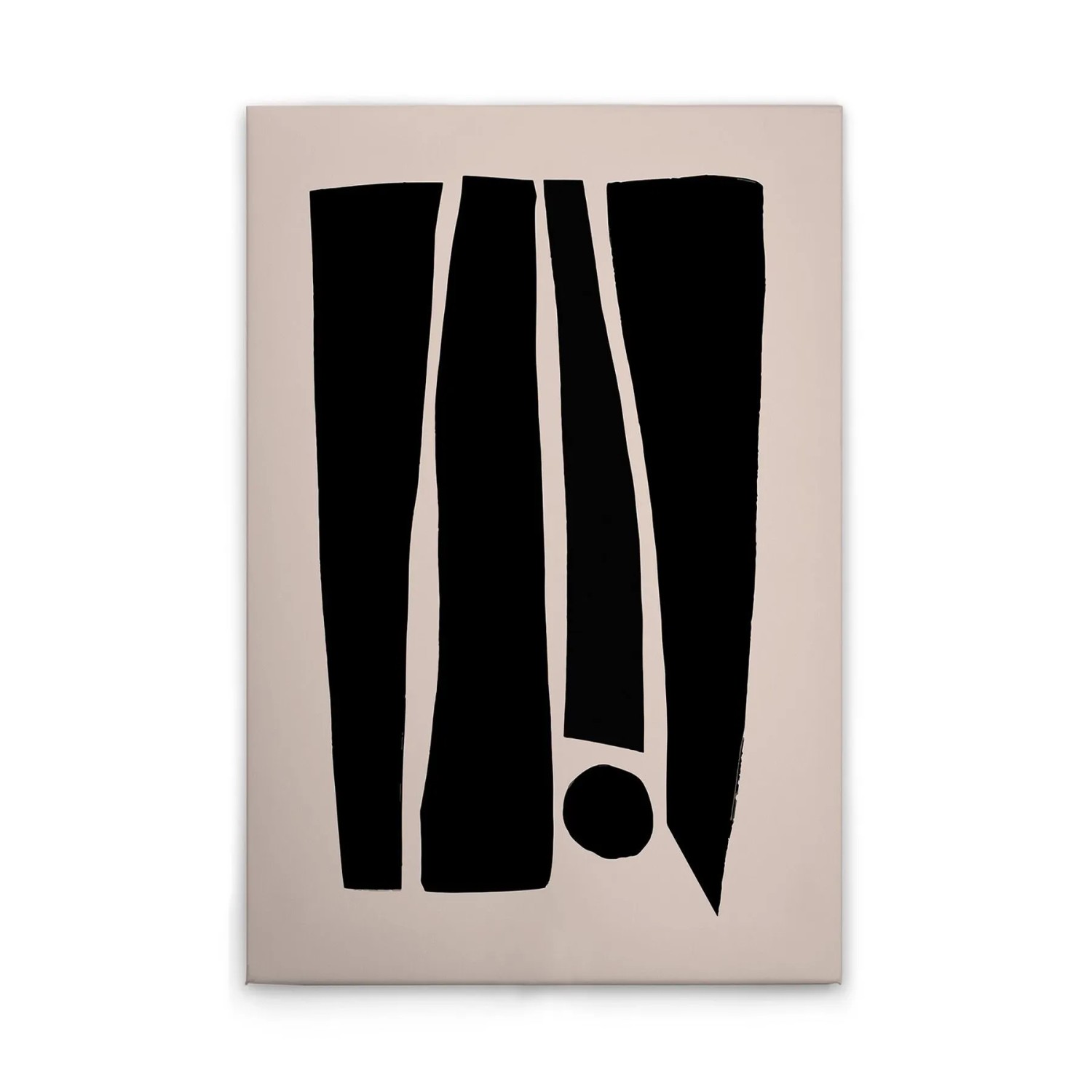 Tadessi Leinwandbild - M1-No.51531 - Minimalistisch Schwarz Beige - 60 x 90 cm - Querformat