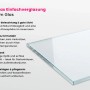Detailaufnahme einer Glasscheibe (3-4 mm) für Alpholz Gartenhaus Fenster.