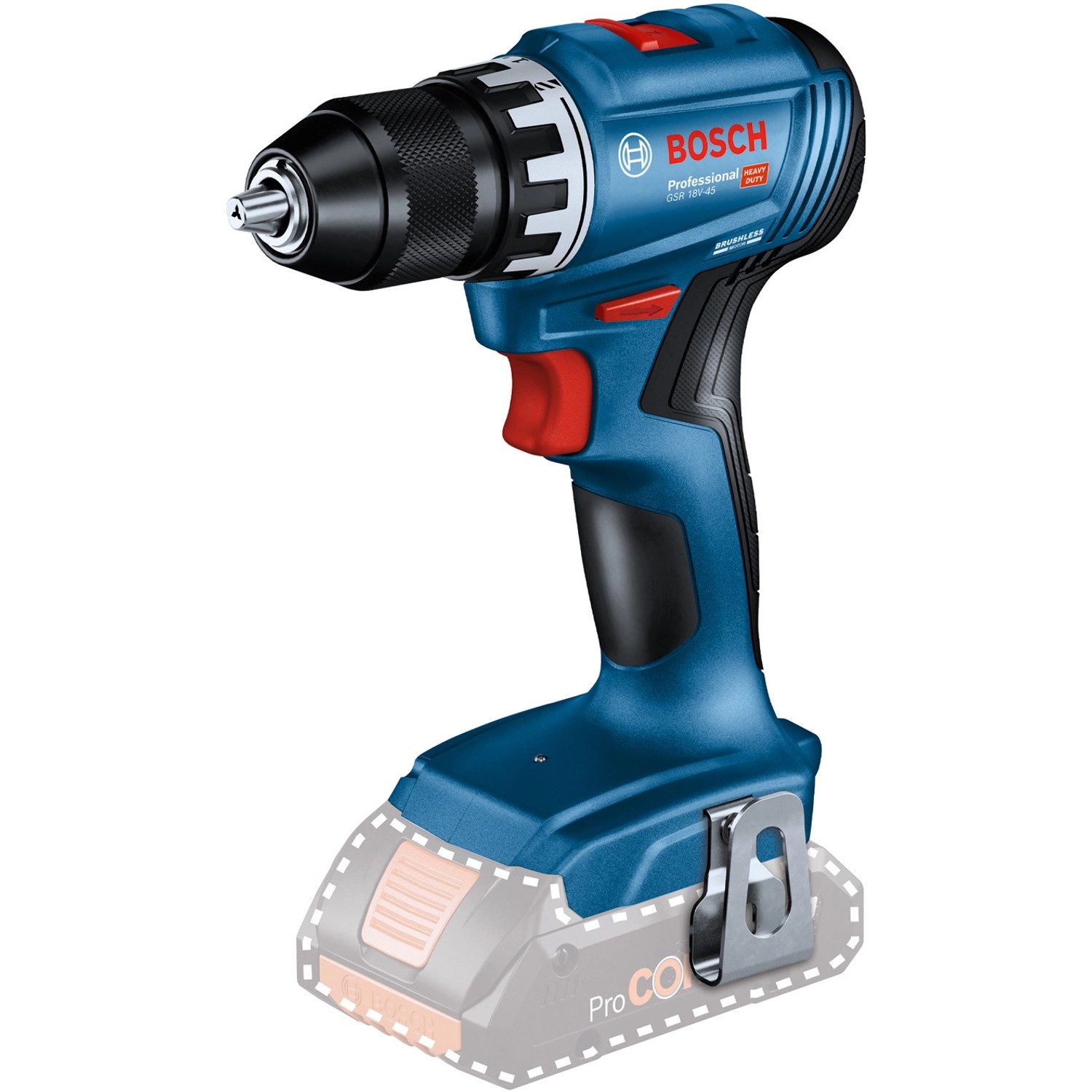 Bosch Professional 18 V Akku-Bohrschrauber GSR 18V-45 Solo