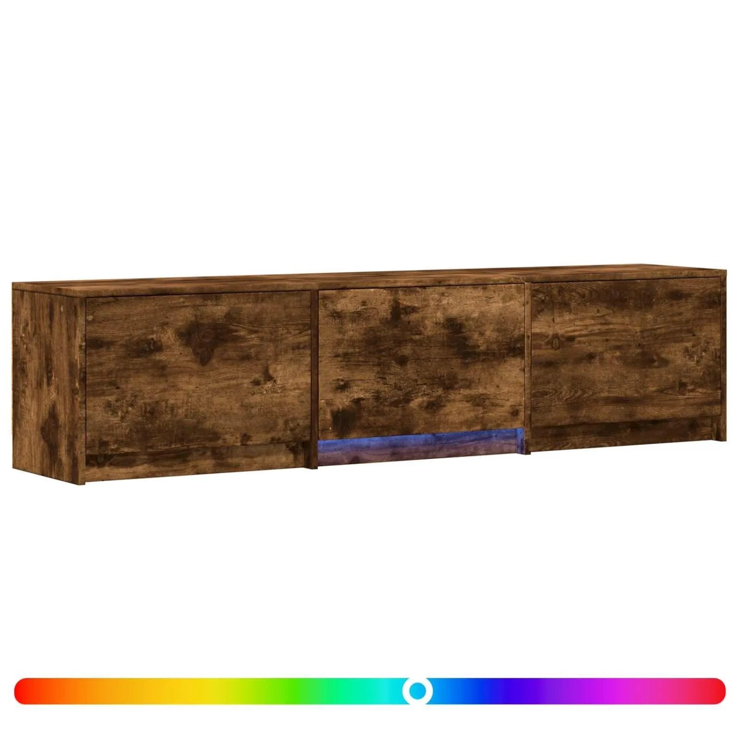 vidaXL Fernsehschrank mit LED Geräucherte Eiche 165 x 34 x 40 cm 3418715