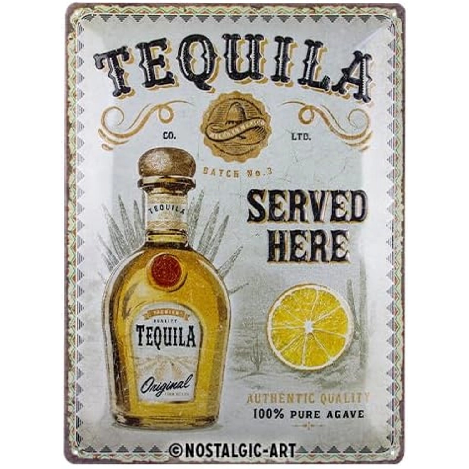 Nostalgic-Art Blechschild 30 x 40 cm - Tequila Served Here günstig online kaufen