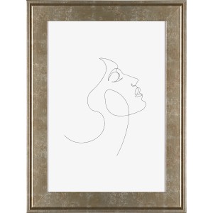 MDF-Bilderrahmen Venezia in Gold-Silber, 24x30 cm, mit Grafikdruck. Eleganter Wechselrahmen für Bilder.