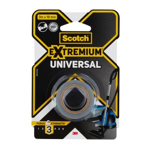 Scotch Extremium Universal Klebeband, 3m x 19mm, silber, vielseitig einsetzbar.