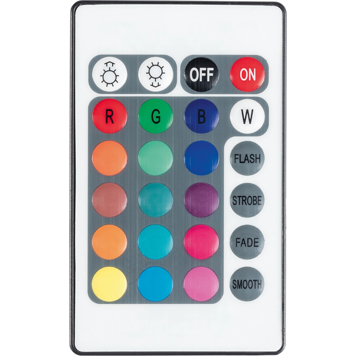 Fernbedienung für LED-Bodeneinbauleuchte Budoni RGB zur Steuerung von Farbe und Effekten.