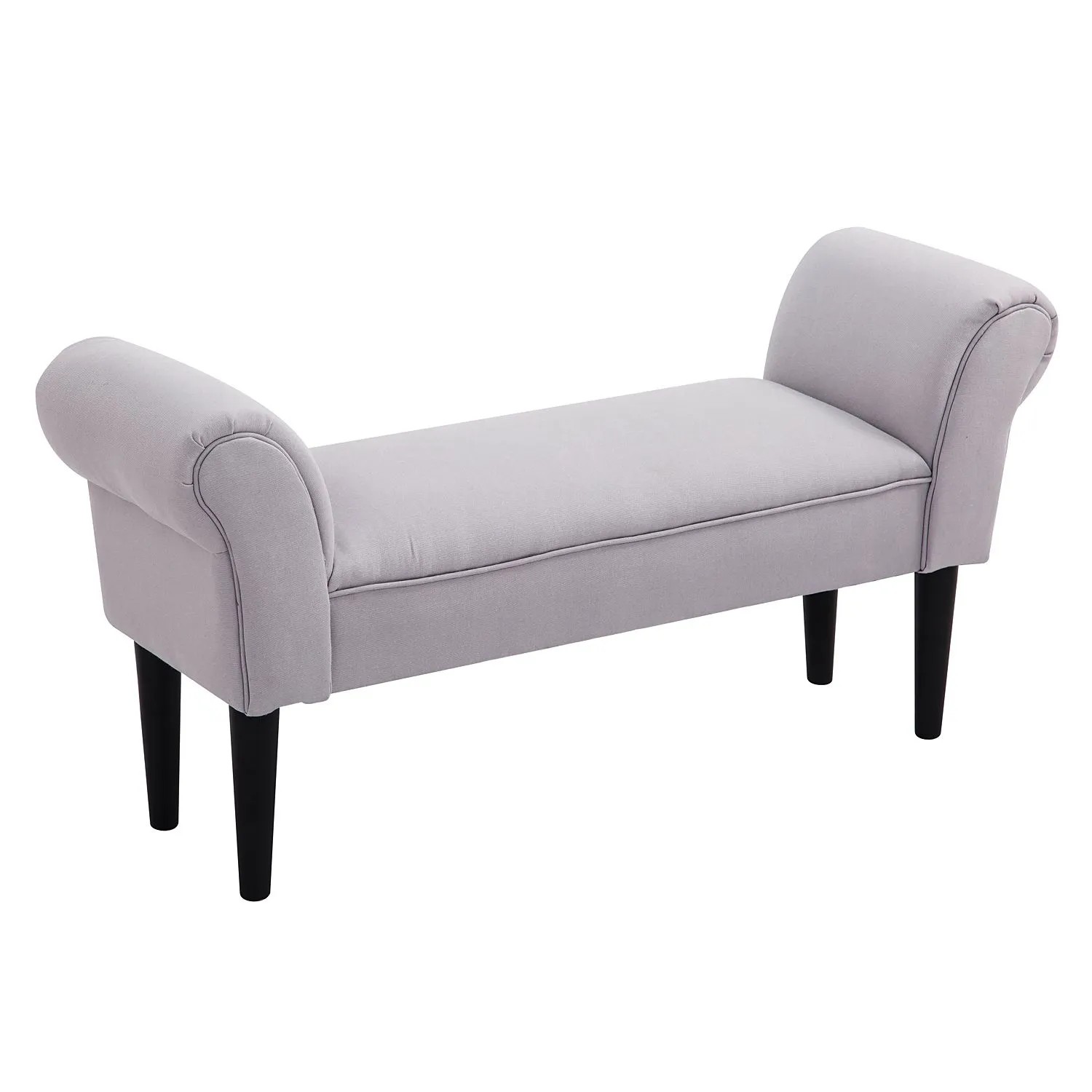 HOMCOM Sitzbank bis 130 kg Belastbar Segelstoff Grau 102 x 36 x 51 cm
