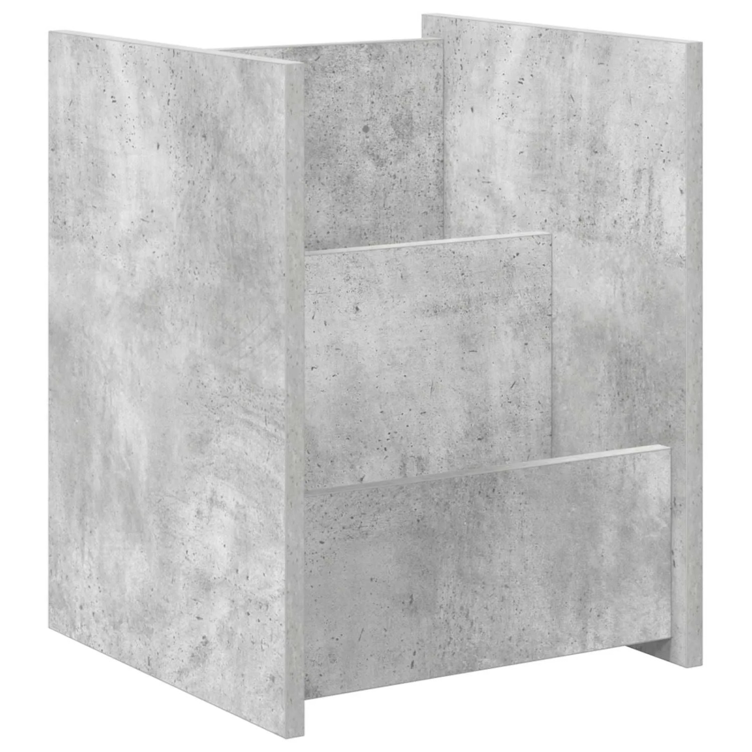 vidaXL Magazinregal mit Regal Beton Grau 35 x 35 x 45 cm Holzwerkstoff 890867
