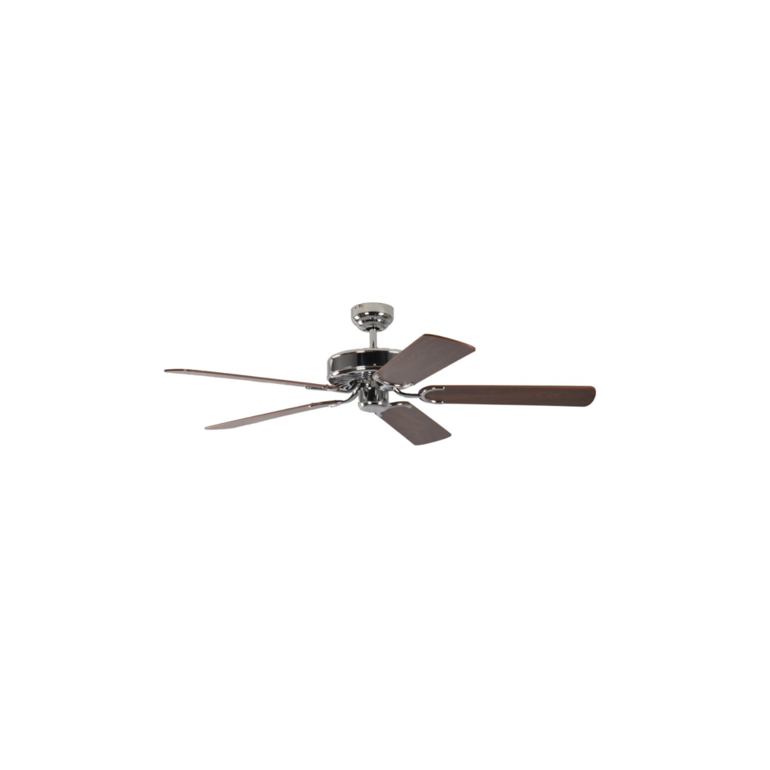 Pepeo Deckenventilator Potkuri Stahl - Walnuss 132 cm mit Zugkette günstig online kaufen