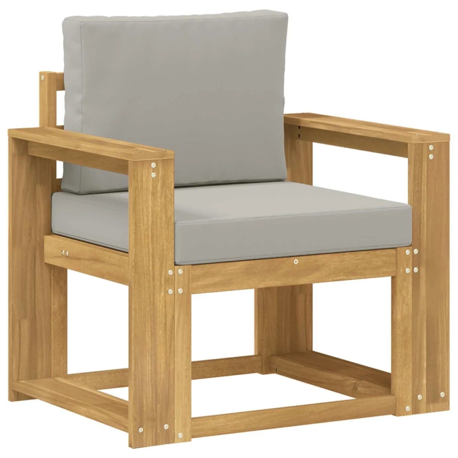 vidaXL 2 Stück Outdoor-Sofagarnitur Polyester Weiß und Hellgrau 3438980