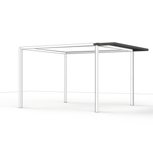 Siena Garden Dacherweiterung für Schattenmanufaktur, anthrazitfarbenes Ranotex®-Gewebe.