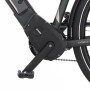 Detailaufnahme: Schwarzes Fischer E-Bike Viator 5.0i mit Brose Mittelmotor und Pedal.