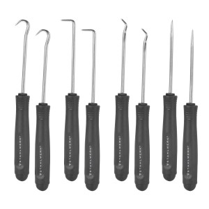 STAHLWERK Haken-Werkzeug-Set, 8-teilig. Satz mit Nadelhaken und Dichtungshaken.
