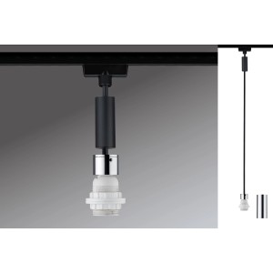 Paulmann URail 2Easy Pendel in Schwarz/Chrom für Schienensysteme, max. 20W E27 Fassung.