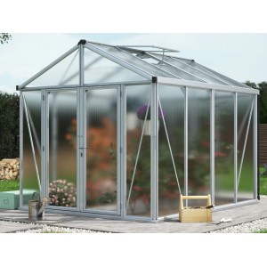 Vitavia Gewächshaus Zeus Comfort 8100 HKP mit Doppeltür und Hohlkammerplatten.